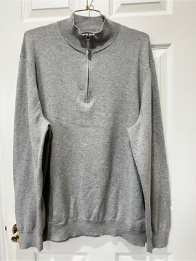 Vineyard Vines Gray Quarter-Zip Sweater Sz XXL Long Sleeve Cotton cashmere Blend